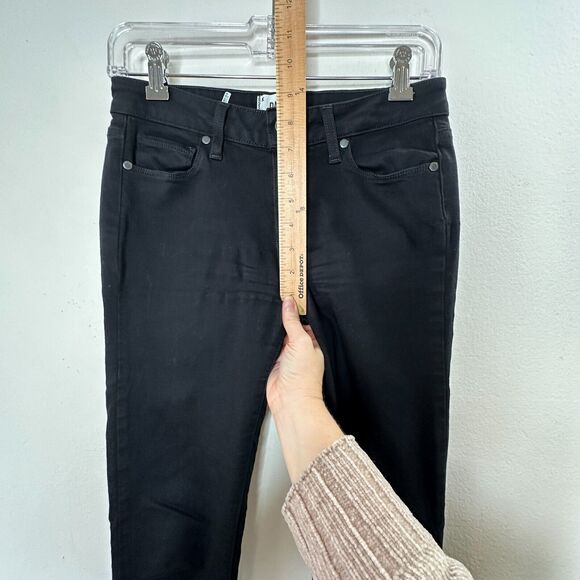 Paige Black Shadow Verdugo Ultra Skinny Jeans 5 Pocket Design Zip Fly Button 27 - Picture 11 of 14